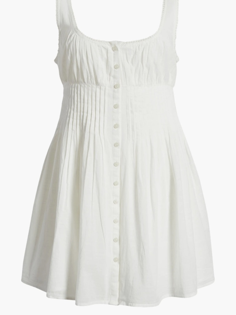 bp White Button-Front Mini Dress Size XL